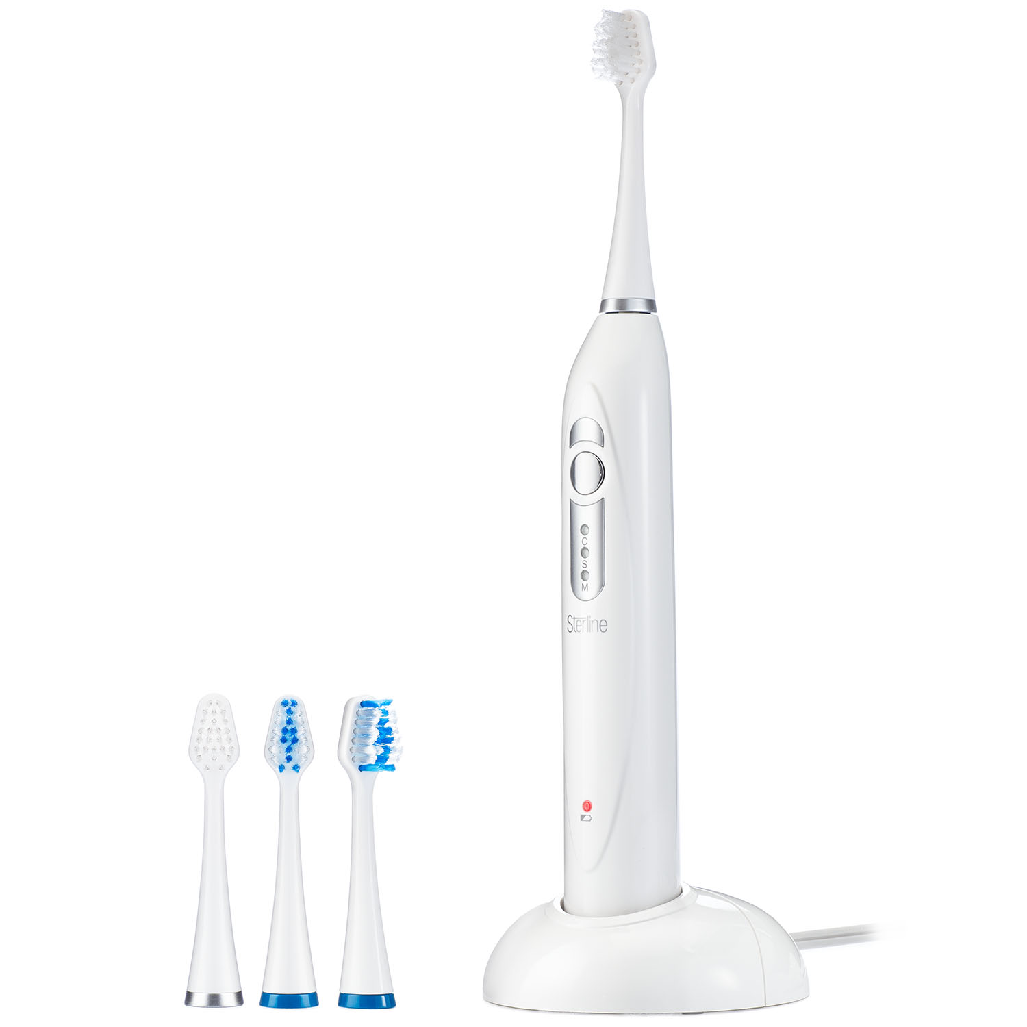 Sterline Sonic Electric Toothbrush W 3 Brushing Modes 3 FREE Brush 